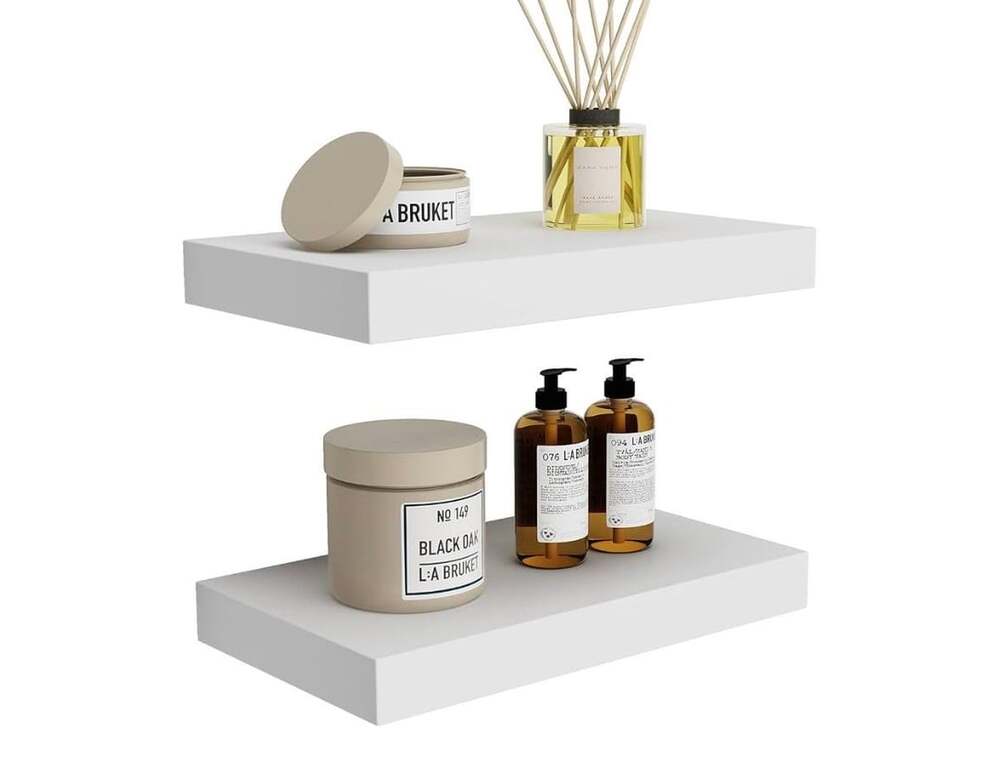 Welland Painted Floating Shelf 16-Inch White Set of 2